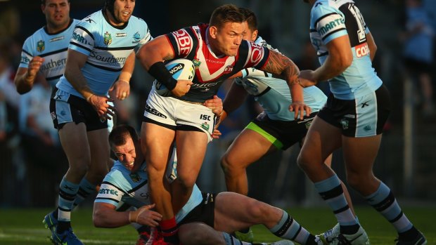 Upset loss: Jared Waerea-Hargreaves during last year's defeat at the hands of Cronulla.