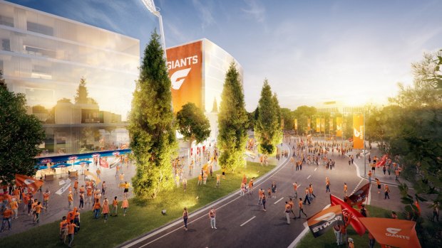 An artist's impression of the proposed Manuka Oval redevelopment.