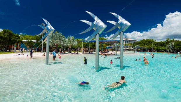 The lagoon on Cairns' Esplanade.