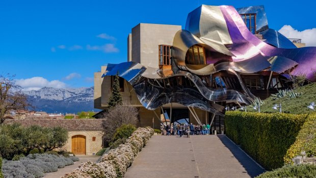 The Frank Gehry-designedMarques de Riscal winery hotel.