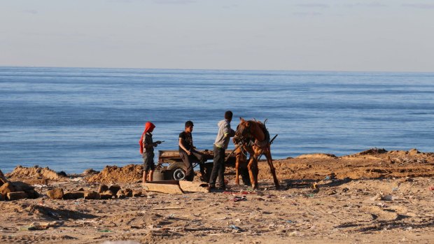 The Gaza Strip's Mediterranean coastline.