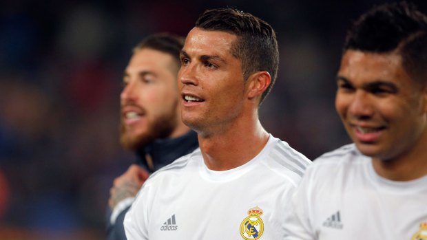 Jubilant: Real Madrid's Cristiano Ronaldo.