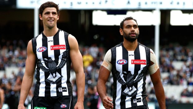 Scott Pendlebury, left, wants the players to receive a set percentage of revenue.