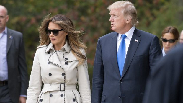 Pictures of Melania in sunglasses were the source of a strange Internet rumour that the US first lady was using a body double.