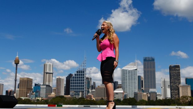 Organisers hope singer Anja Nissen will be joined by 23 million people around the country in singing the national anthem on Australia Day.