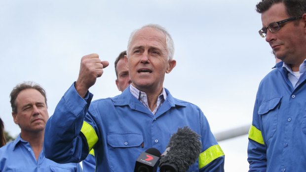 Prime Minister Malcolm Turnbull and Premier Daniel Andrews announce a deal to save Portland's Alcoa plant.