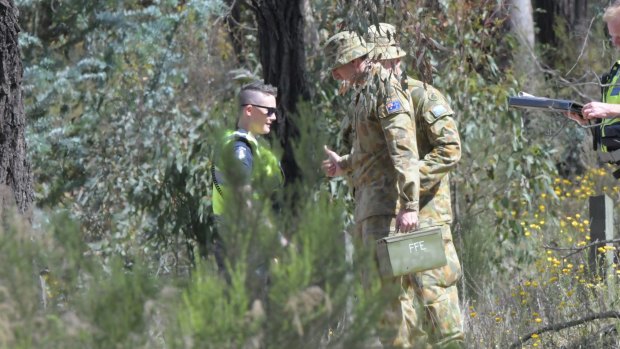 Police call in the army to help dispose of two World War Two grenades found in bushland in Bendigo.