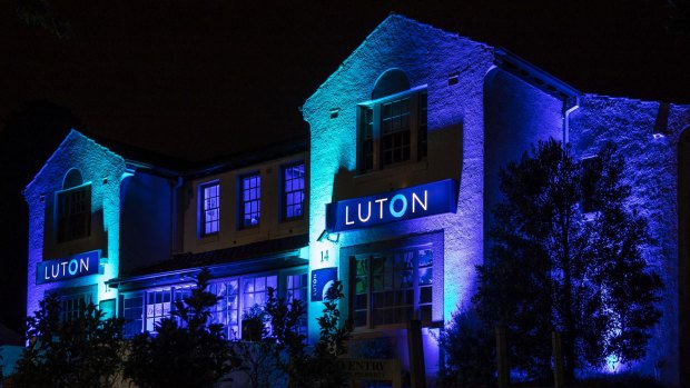 Luton Properties Manuka office is being lit up for Enlighten as private enterprise takes the initiative to be involved in the popular festival.