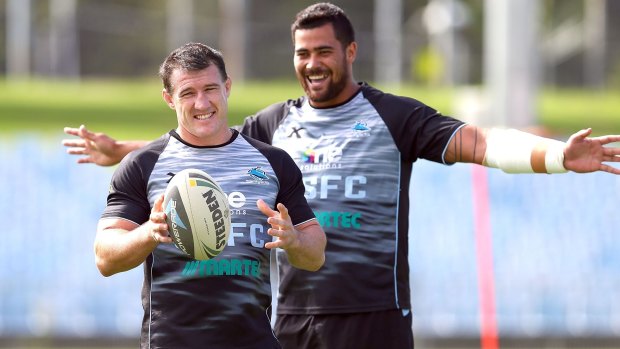 We missed you this much: Paul Gallen returns for the Sharks this week. 