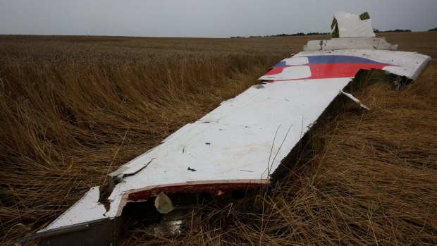 MH17 crash site near the village of Hrabovo in East Ukraine.