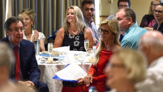 Kirralie Smith (centre) at the Q Society fundraiser held at North Ryde RSL.