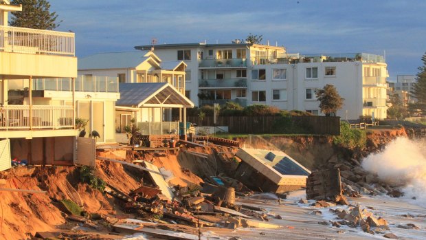Houses at Collaroy Beach front got smashed by the weekend storm surge.