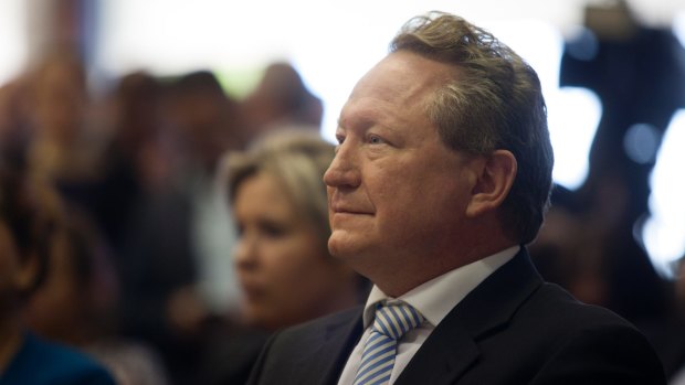 Andrew Forrest will unveil details of the donation at an event with Prime Minister Malcolm Turnbull and Opposition Leader Bill Shorten.