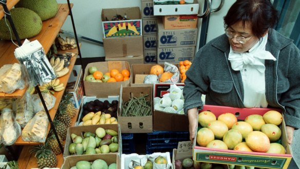 Pontip Walpole at her shop in Haymarket in 2000.