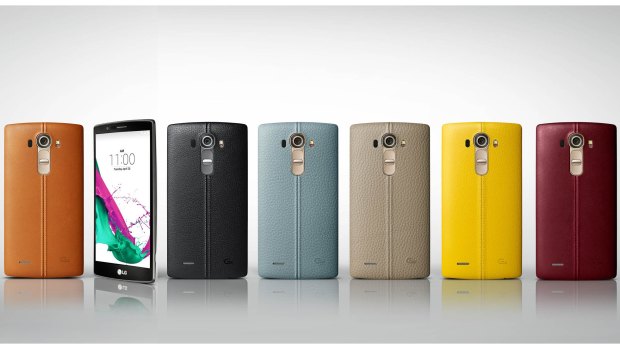 LG's G4 features a groundbreaking screen and removable, interchangeable backs, some made of real leather. 