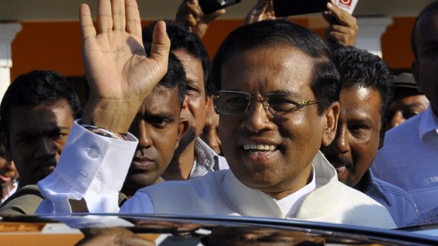 New Sri Lankan president Maithripala Sirisena.