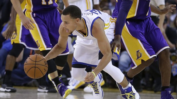 Taking control: Steph Curry is a constant offensive threat for the Warriors.