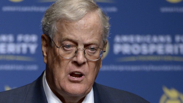 David Koch, who, with his brother Charles, plans to spend millions of dollars on the 2016 US presidential campaign.