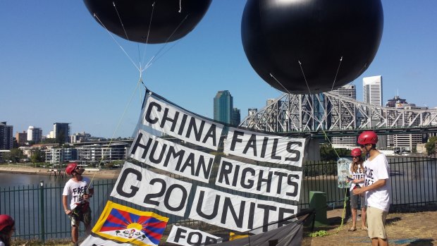 Pro-Tibet protesters make their point at G20.