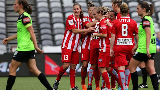 Dominant: Melbourne City celebrate one of their many goals this season.