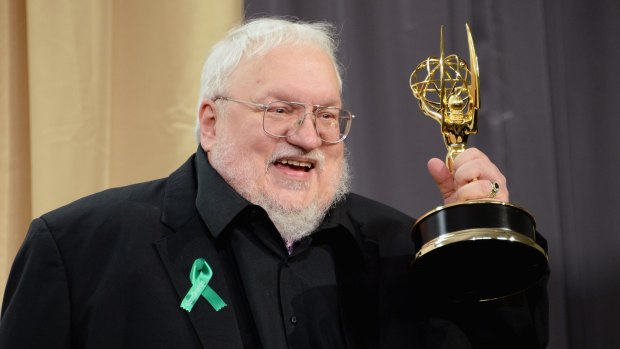 Definite maybe ... George RR Martin clutches his award from the recent Emmys.
