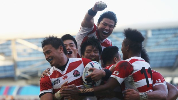 Cherry ripe: Japan stunned South Africa at the World Cup.