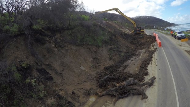 Landslides along the Great Ocean Road have led to road closures.