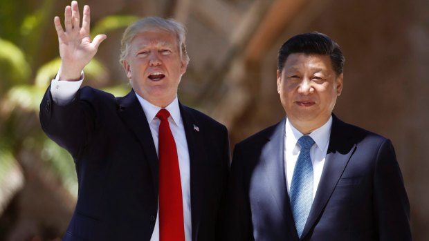 US President Donald Trump and Chinese President Xi Jinping in Florida in April.