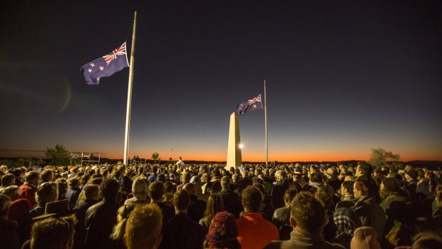 Alice Springs turns out for the Dawn Service on Anzac Hill. 