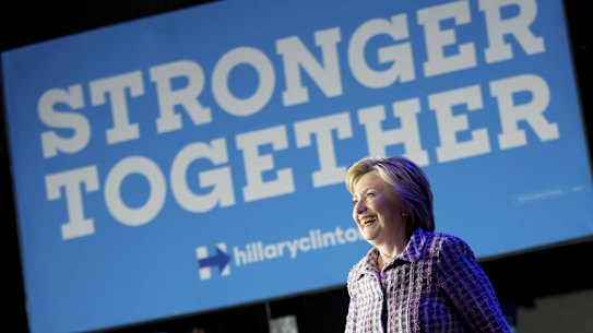 Democratic presidential candidate Hillary Clinton arrives to speak to volunteers at a Democratic party organizing event in North Carolina.