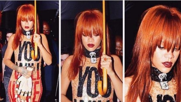 Rihanna in a Discount Universe creation. The brand will showcase at Fashion Week Australia.