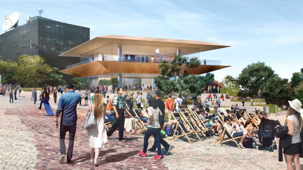 The proposed Apple store at Federation Square. 