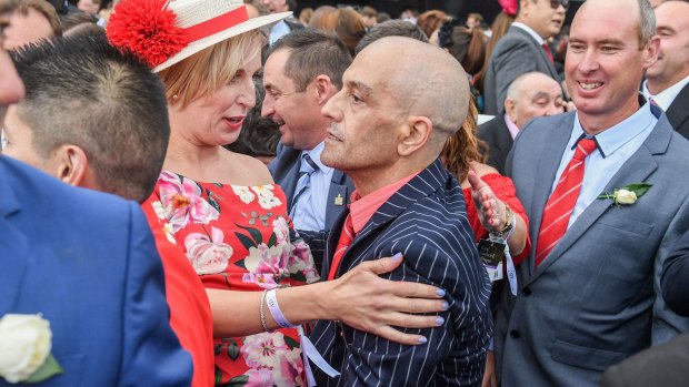 Never gave up: Peter Piras looked in shock after Redzel won the $10million The Everest at Royal Randwick.