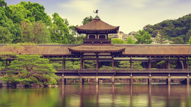 The Heian Jingu Shrine.