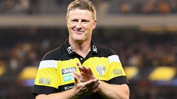 A round of applause for Damien Hardwick, coach of the season so far.