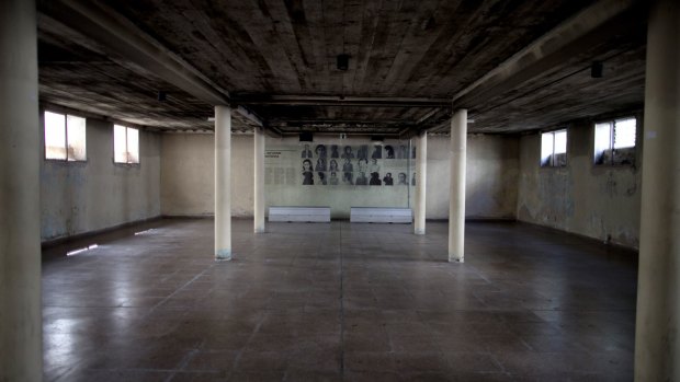 The basement where detainees were processed at the former Argentine Navy School of Mechanics, where torture took place during the country's 1976-1983 military dictatorship, today a museum called Space for Memory and for the Promotion and Defence of Human Rights.