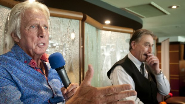 Jeff Thomson (Left) and Len Pascoe at the Queensland Cricketers Club.
