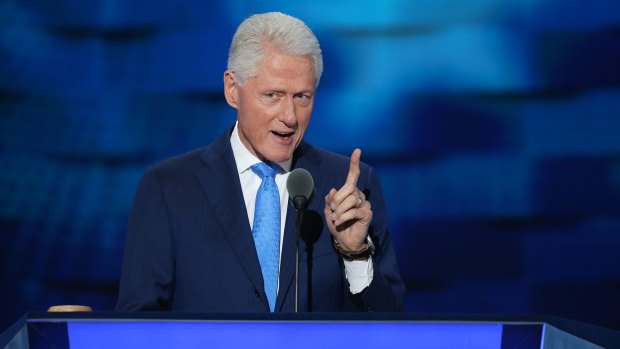 'The best darn change-maker': Bill Clinton pays tribute to his wife at the Democratic convention in Philadelphia.
