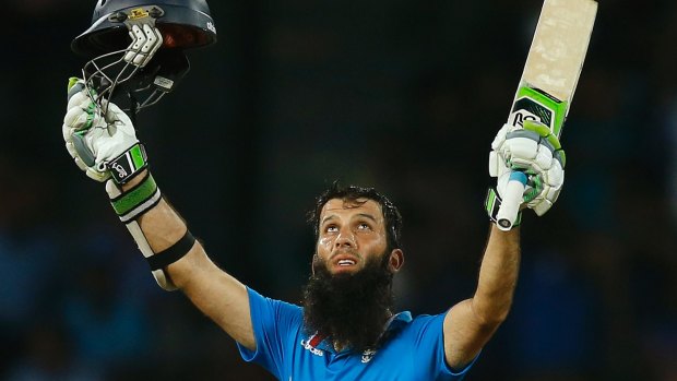 Tough luck: A magnificent century from Moeen Ali proved in vain as England suffered a 25-run defeat to Sri Lanka.