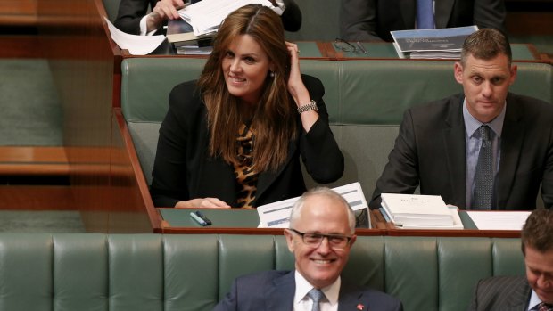 Peta Credlin, then chief of staff to the prime minister, during question time. 