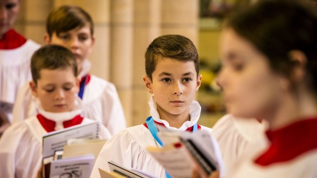 Choir members at St John's Anglican Cathedral.