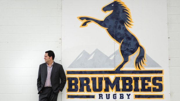 Aquis managing director Justin Fung when the casino's sponsorship of the Brumbies was announced early last year.