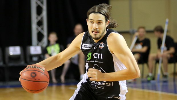 Melbourne United's Chris Goulding drives to the basket at the NBL Blitz.