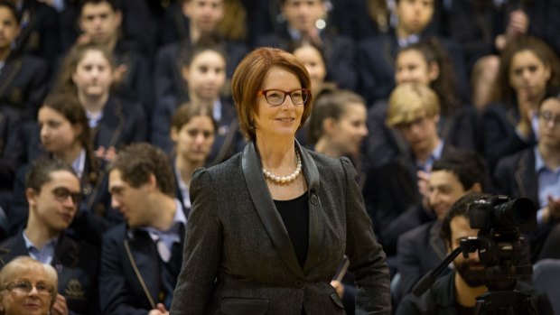 Julia Gillard visiting the King David School in Armadale. 