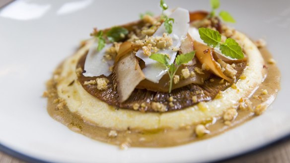 Go-to dish: Roasted mushrooms and polenta.