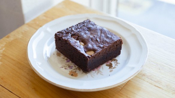 Baked goods include pastries, croissants and brownies (above).