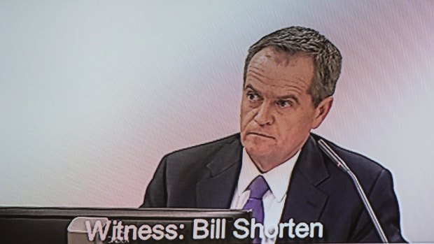 Bill Shorten appears before the trade union royal commission in July.