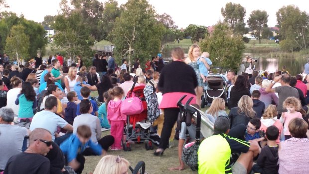 Hundreds gathered to pay tribute to the two-year-old.