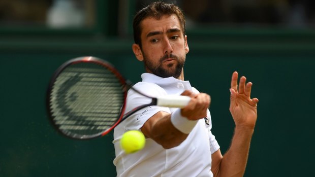 Marin Cilic in action on Friday.