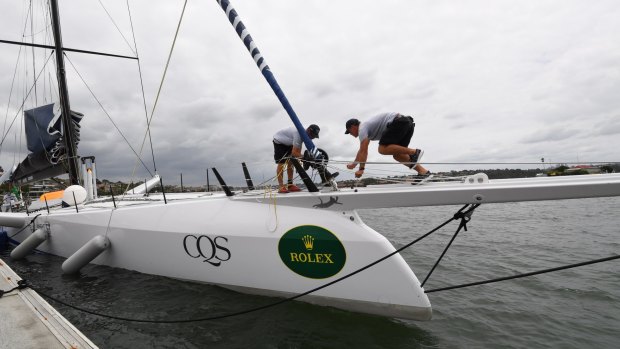 CQS crew make preparations for the Sydney to Hobart race.